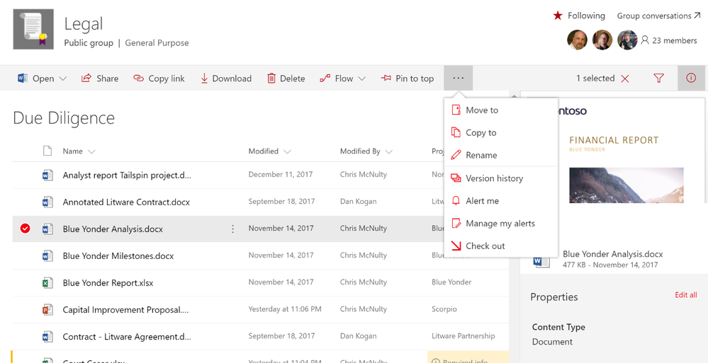 You can now move files anywhere in Office 365, SharePoint and OneDrive