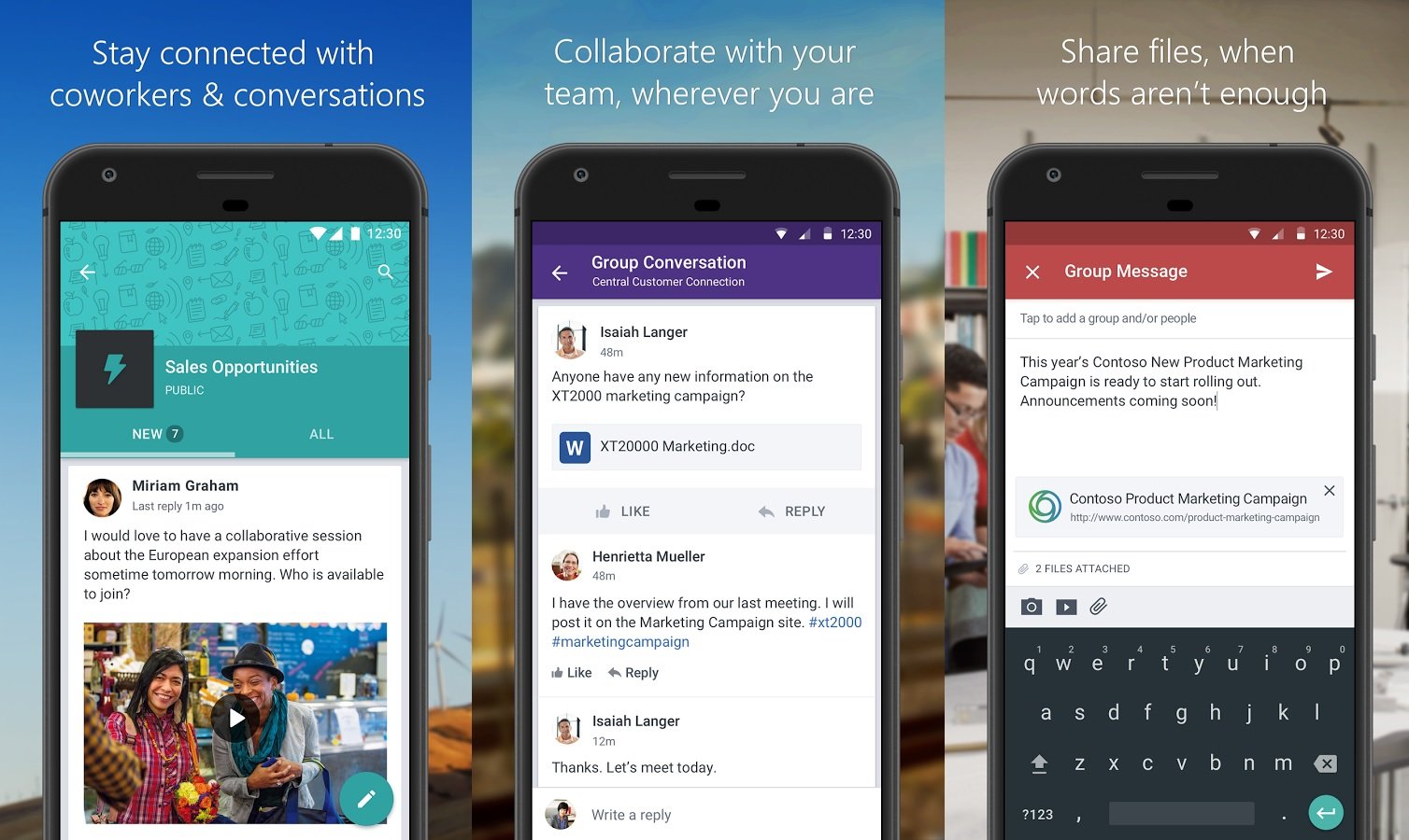 Microsoft, iOS ve Android'de Yammer mobil uygulamasına gelen birkaç yeni özelliği duyurdu
