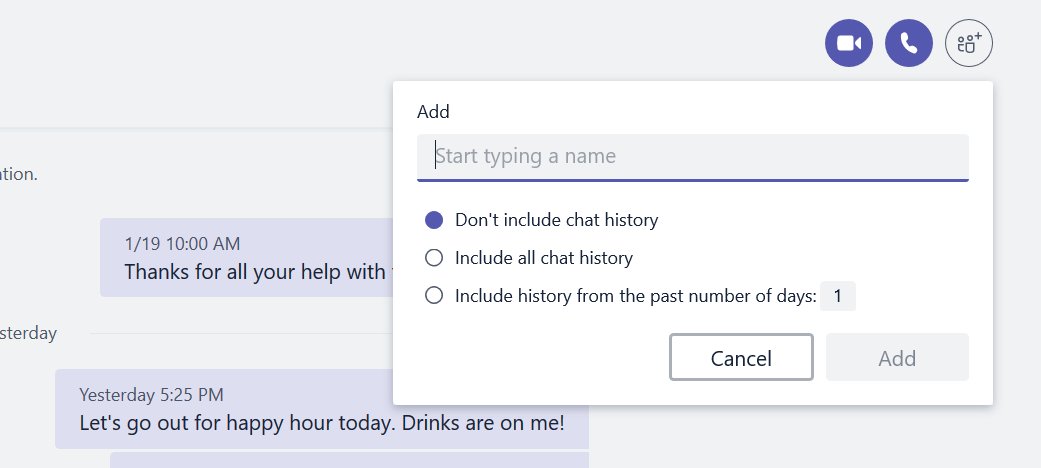 how to search microsoft teams chat history