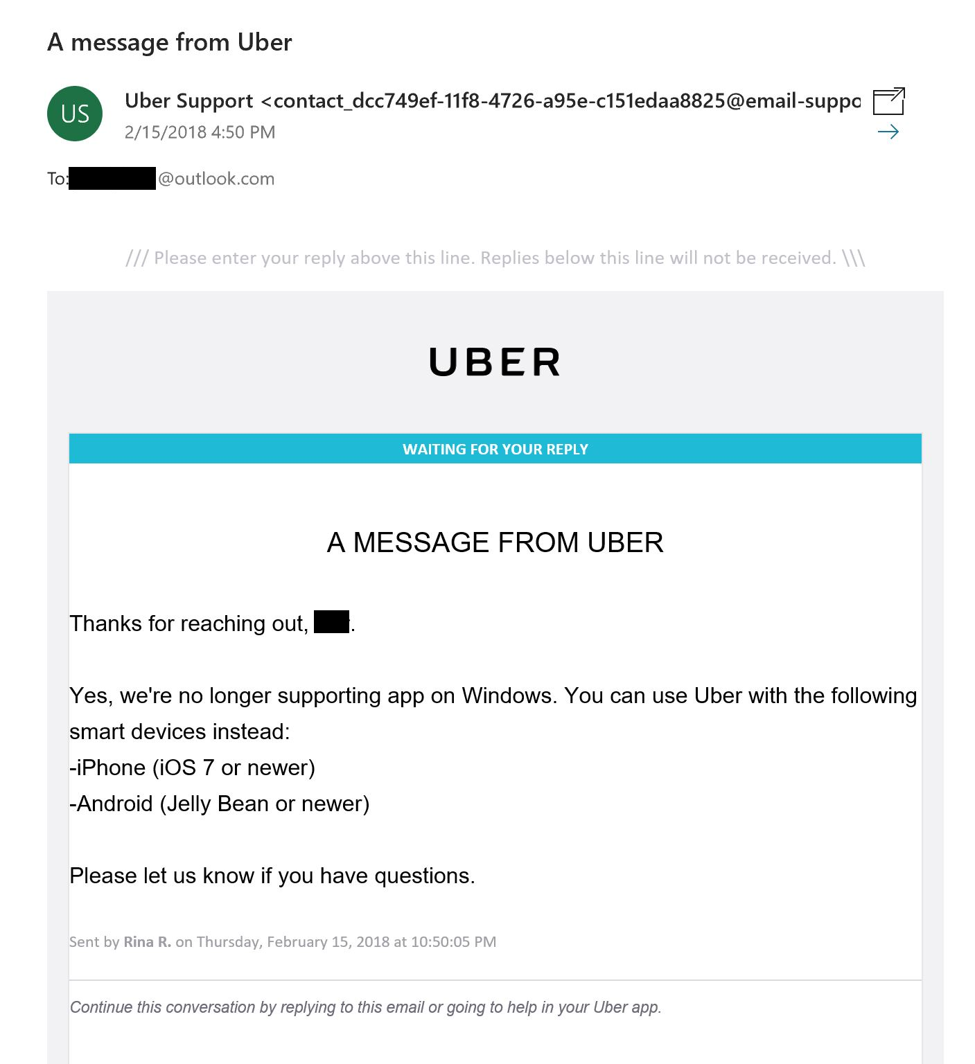 Uber app for Windows 10 no longer supported - MSPoweruser1407 x 1536