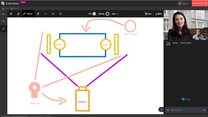 Skype Interviews adds new shared whiteboard feature