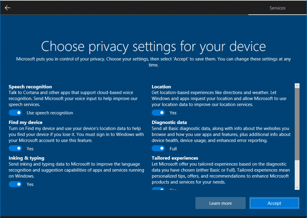 Microsoft reveals new privacy set up experience coming to Windows 10