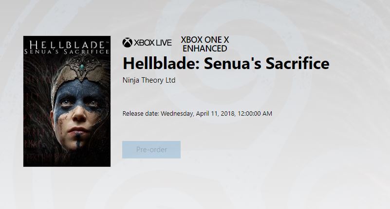 hellblade microsoft store