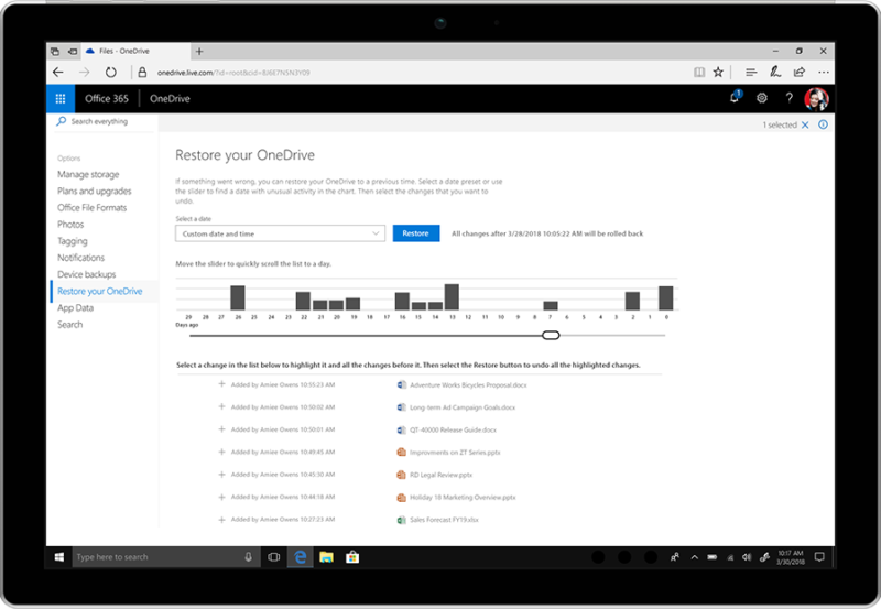 Microsoft Brings OneDrive File Restore Ransomware Detection And Many