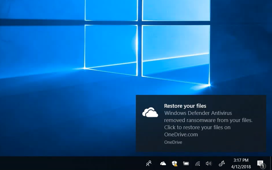 Microsoft announces the integration of OneDrive Files Restore and Windows Defender Antivirus