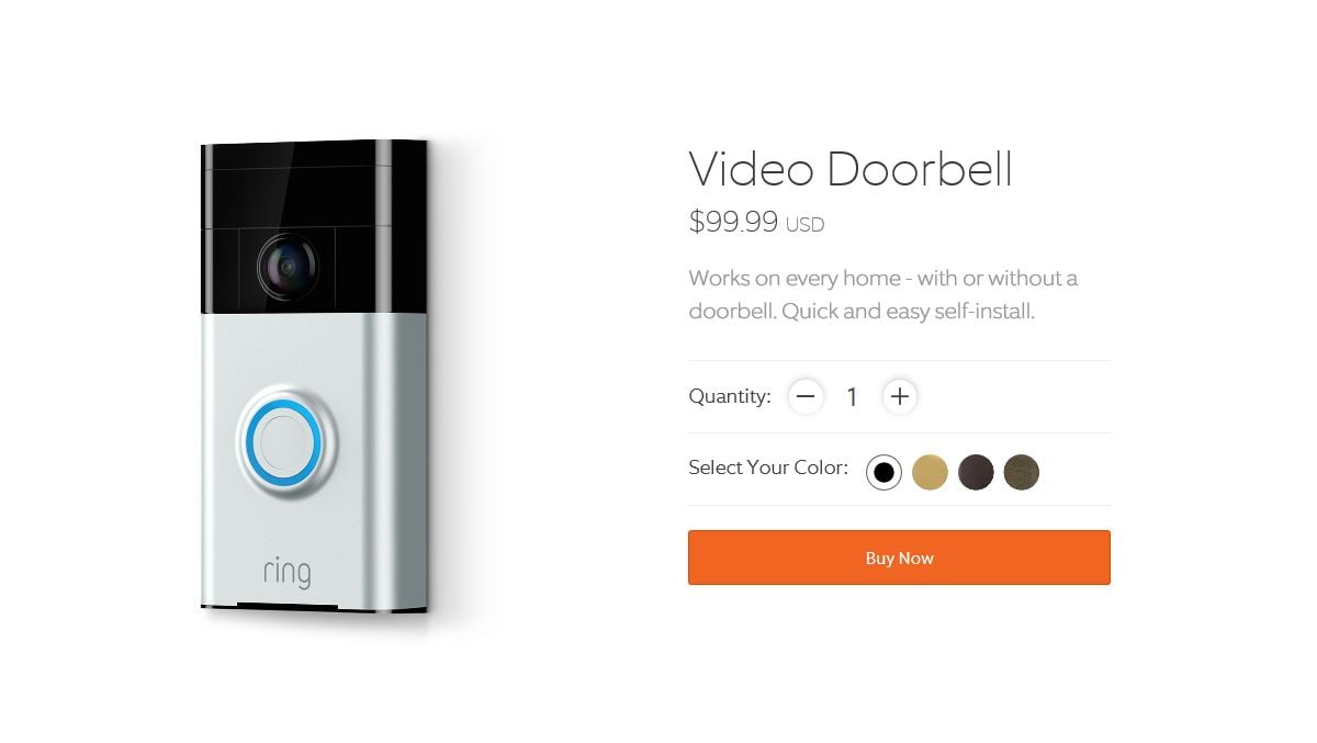 Amazon drops the price of the popular Ring Video Doorbell to $99.99