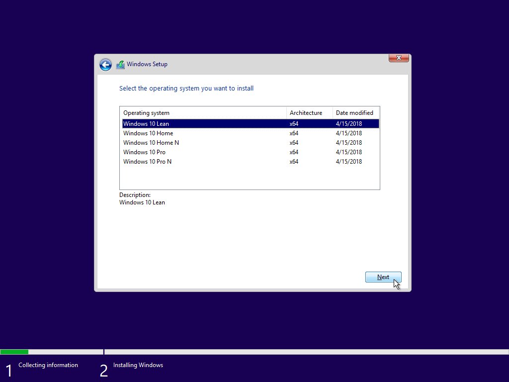 You can now download and install Windows 10 Lean