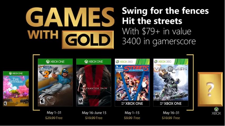 photo of May’s Games with Gold include Metal Gear Solid V and Vanquish image