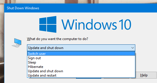 windows 10 upgrade shuts down