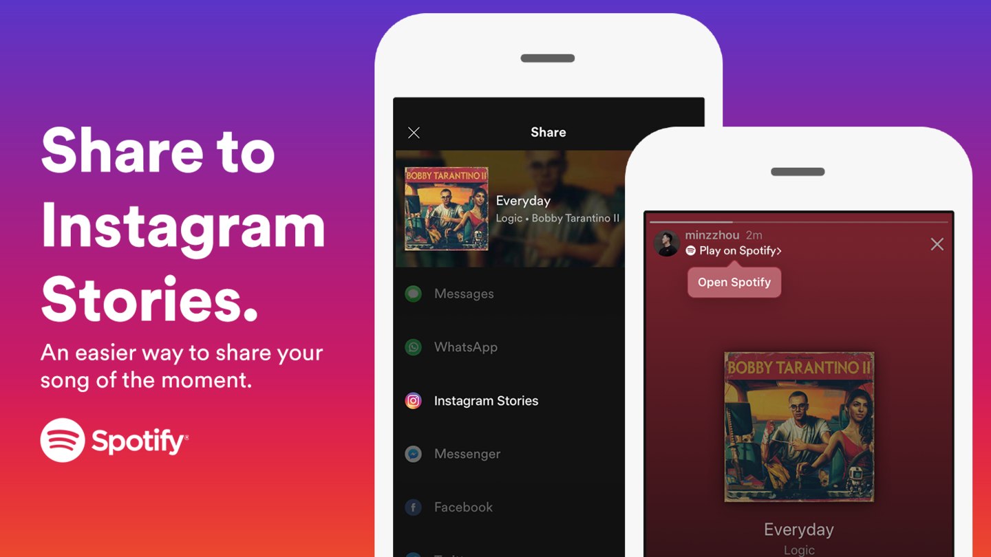 Soon You'll Be Able to Share Spotify & Soundcloud Directly to IG Stories