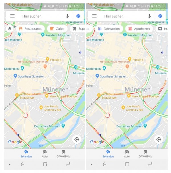 Google is testing floating categories for Google Maps - MSPoweruser