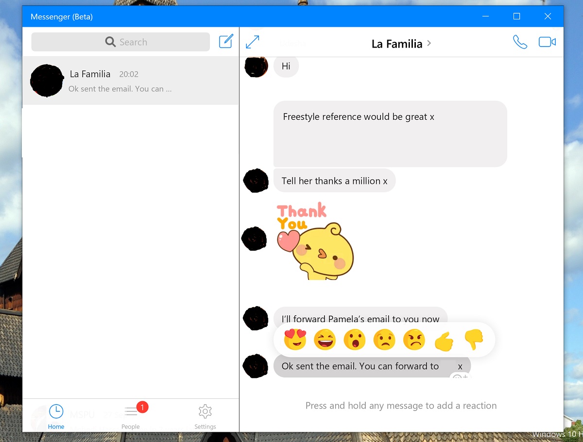 Facebook Messenger For Windows 10 Gets A Massive Feature Update With Reactions And More Mspoweruser