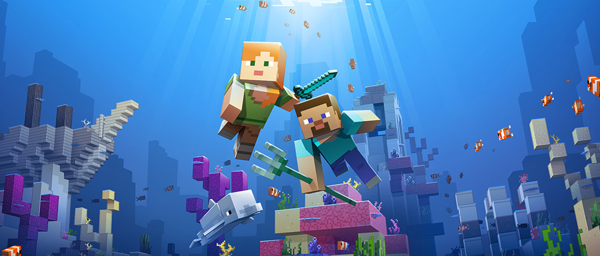 Minecraft ได้คลื่นลูกแรกของฟีเจอร์ Update Aquatic