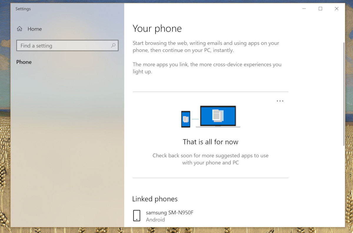 your phone app microsoft