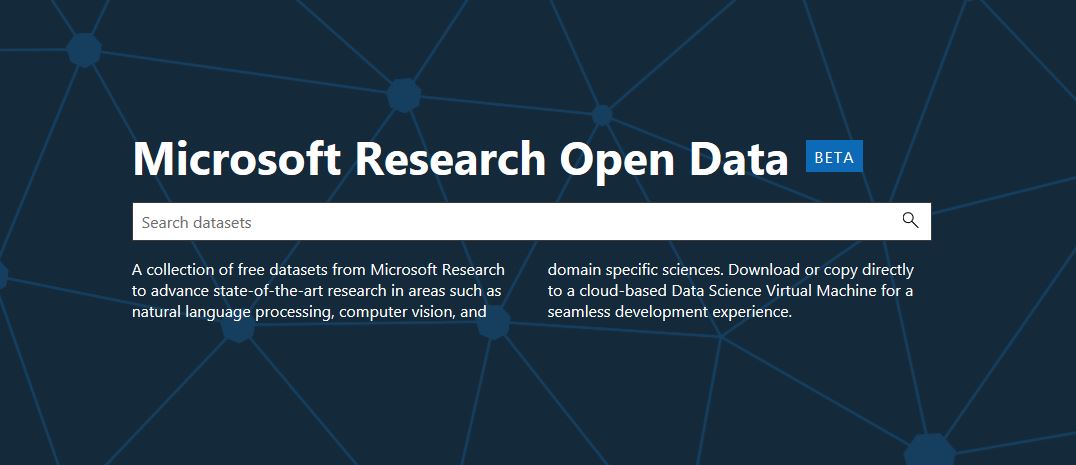 Meet Microsoft Research Open Data, a new data repository in the cloud for research community