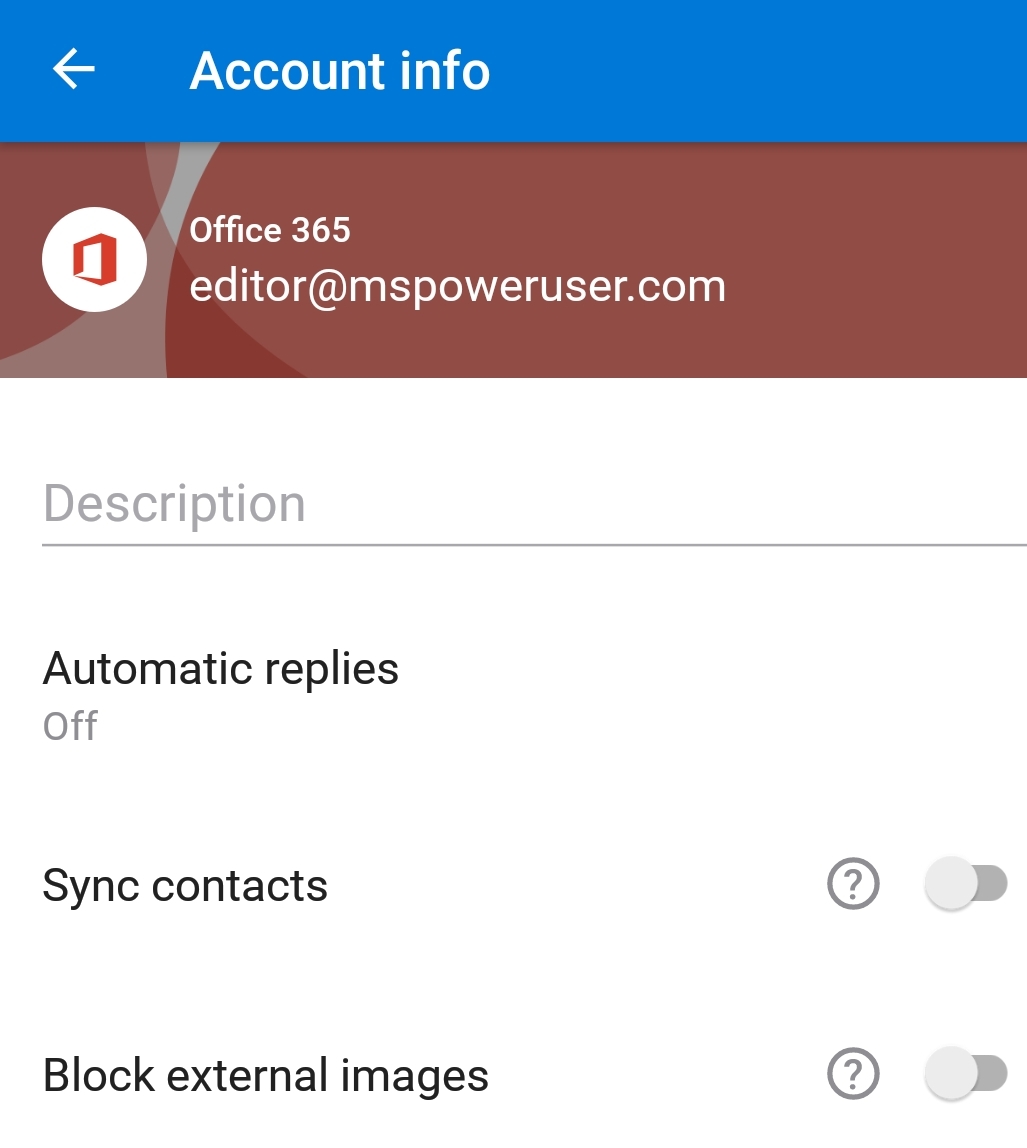 remove outlook device policy android