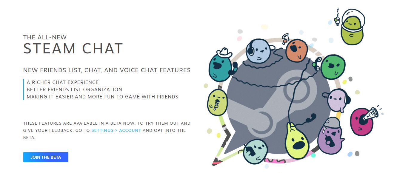 Steam overhauls chat client, bears similarities to Discord