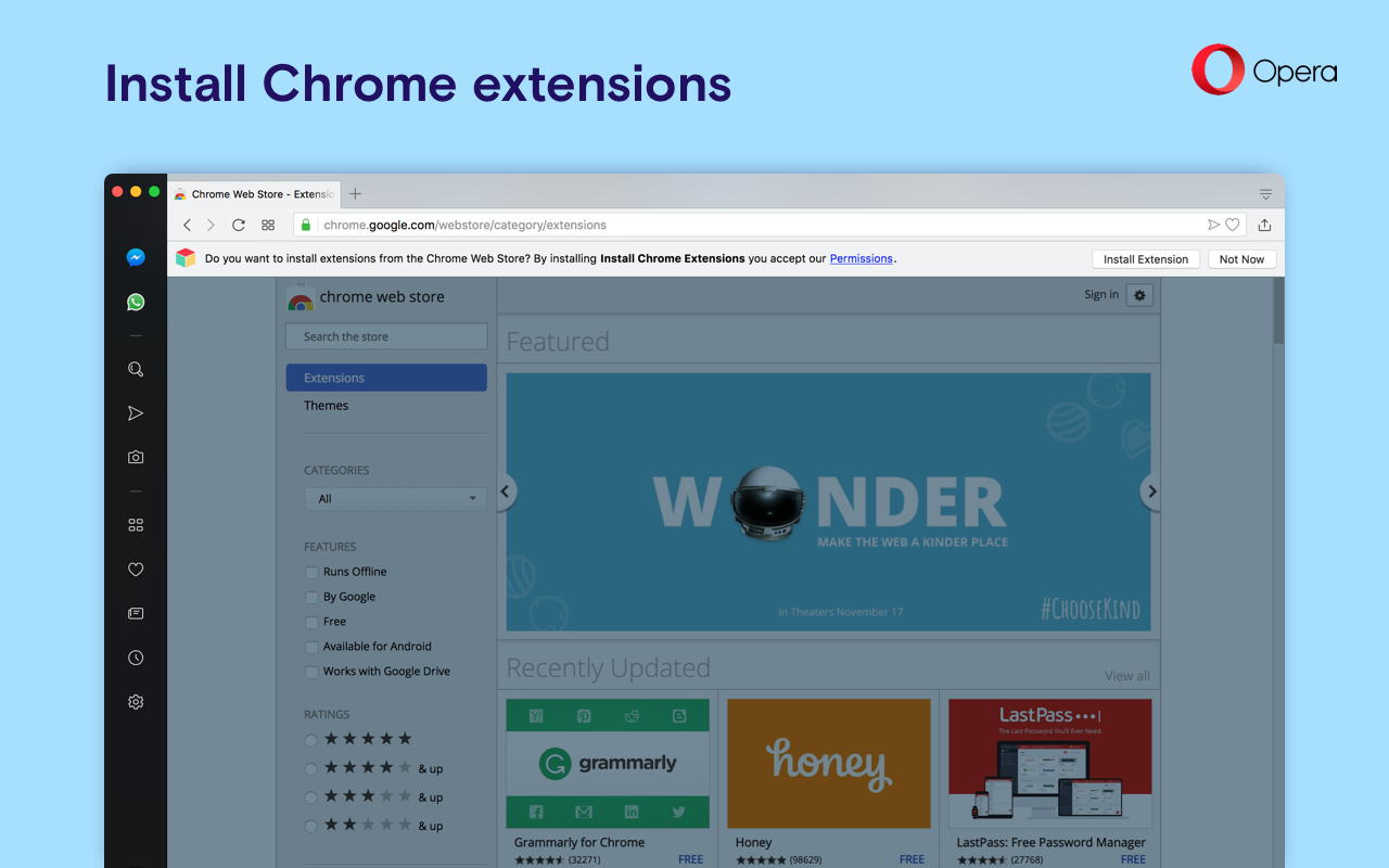 Opera Browser With Chrome Extensions Support Now Available To All