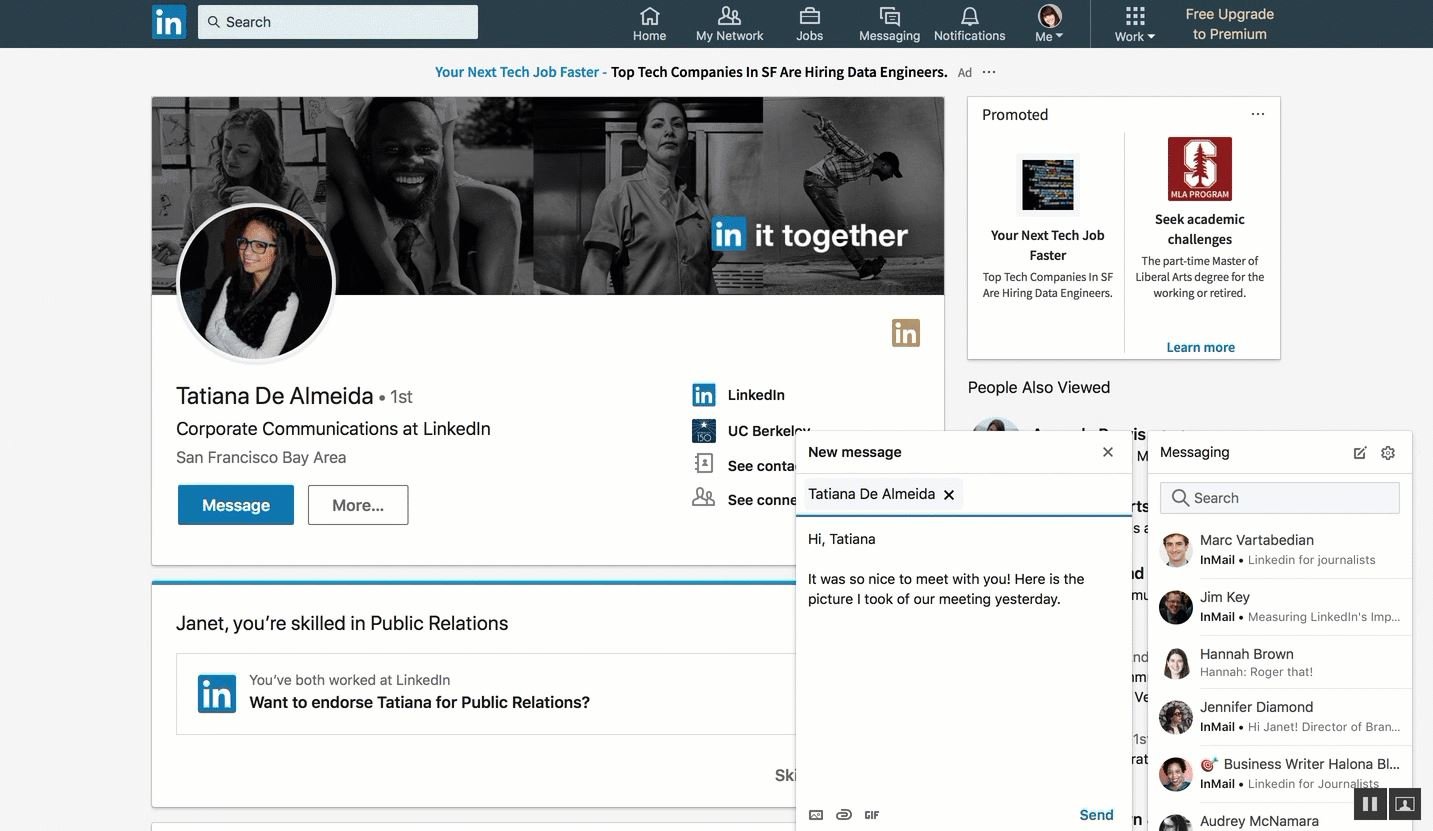 LinkedIn Messaging gets several new features including support for file