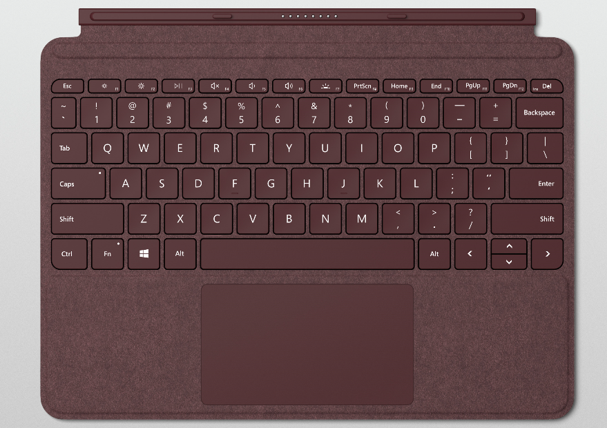 The new Surface Go Signature Type Cover comes with a 1.0 mm key travel