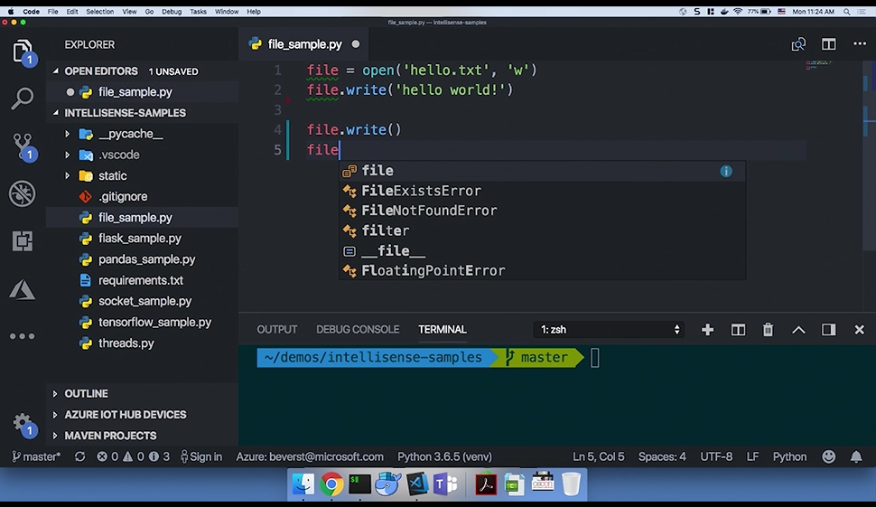Microsoft announces support for Python in the IntelliCode for Visual Studio Code