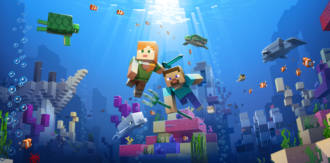 Minecraft’s Update Aquatic is now live on Xbox One