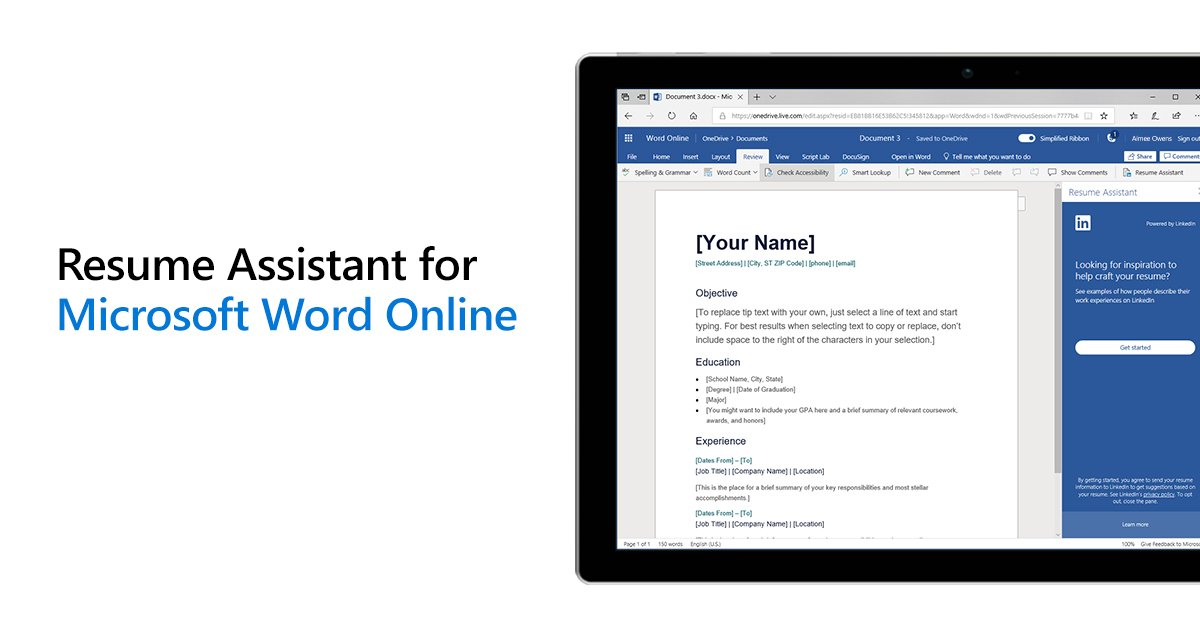 linkedin resume assistant word for mac