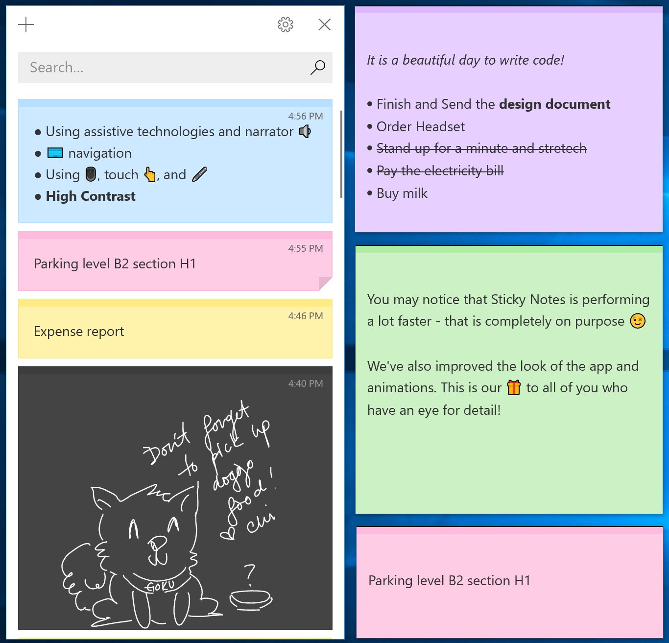 sticky notes desktop app