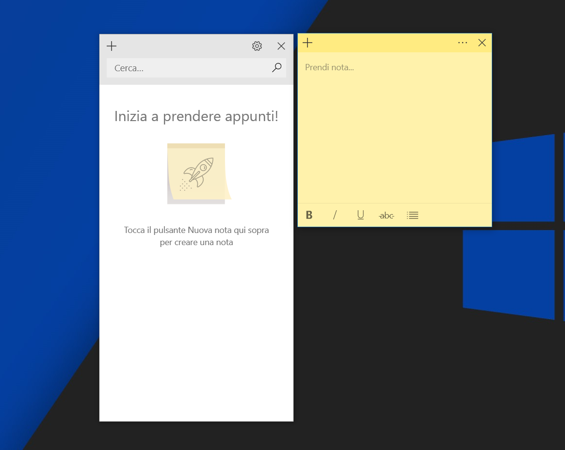 windows 10 post it notes on desktop