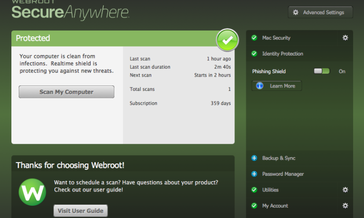 webroot secureanywhere antivirus download for mac