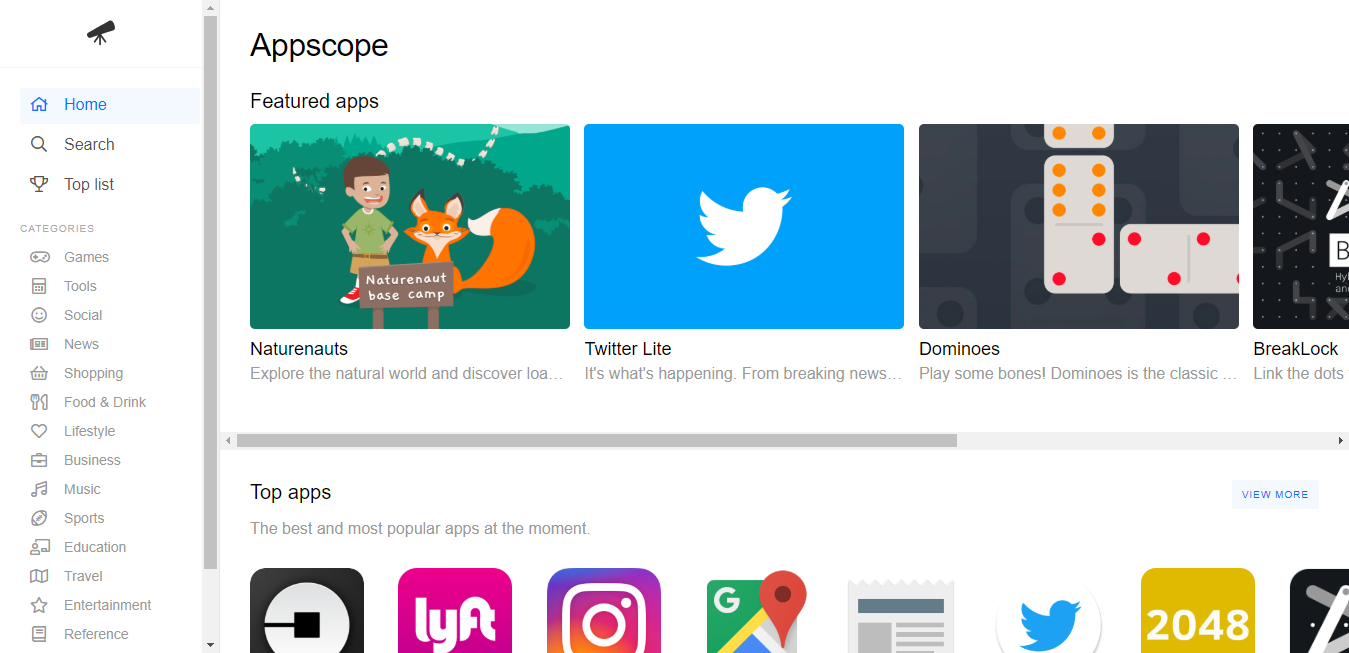 Appscopeは、ユーザーがPWAアプリを見つけるのに役立つ新しいマーケットプレイスです。