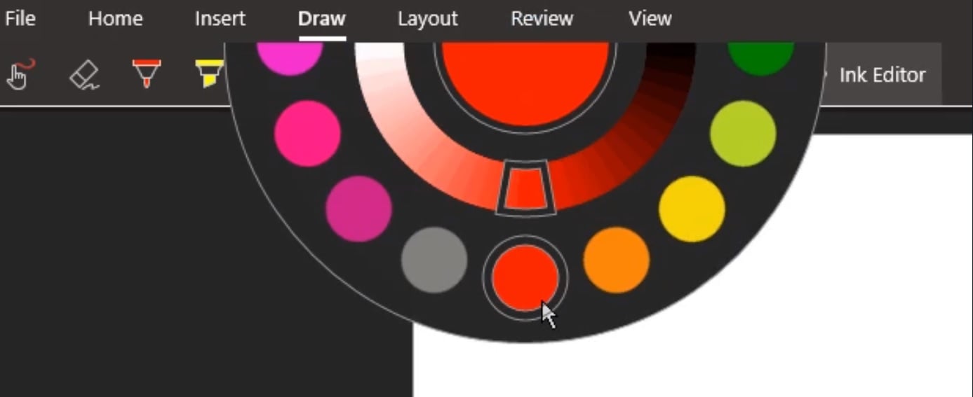 Microsoft’s Word UWP app is getting a really cool radial colour picker
