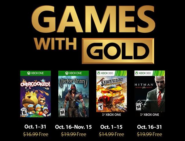 October S Games With Gold Include Overcooked And Hitman Blood Money - during the latest edition of inside xbox larry hryb decided to reveal october s upcoming games with gold a little early since the new xbox game pass games