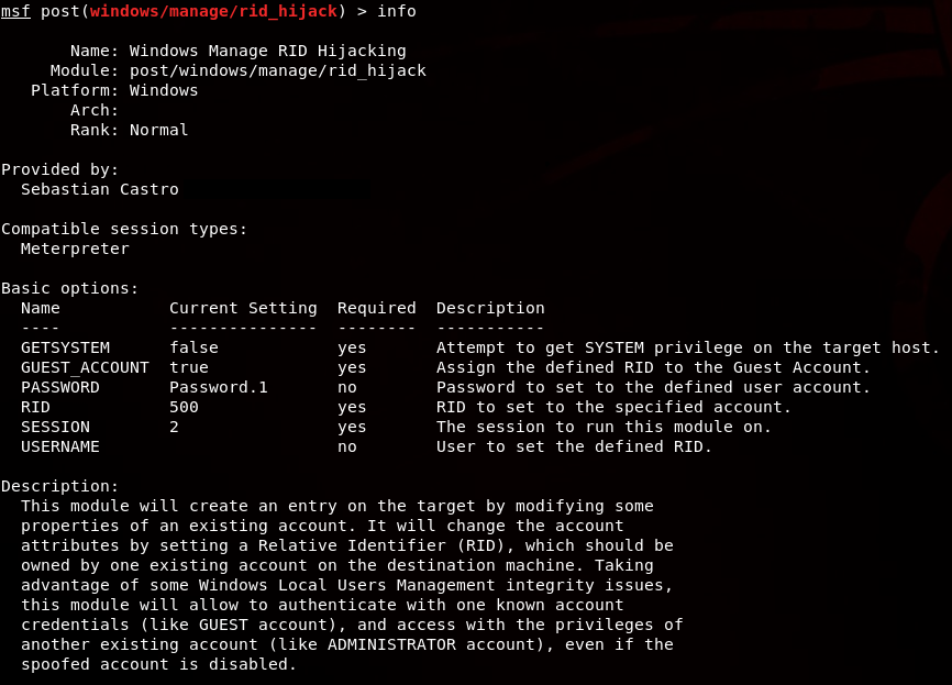 The entry existed. Эксплойт. Dll hijacking. Hijack host. Local Administrator password solution.