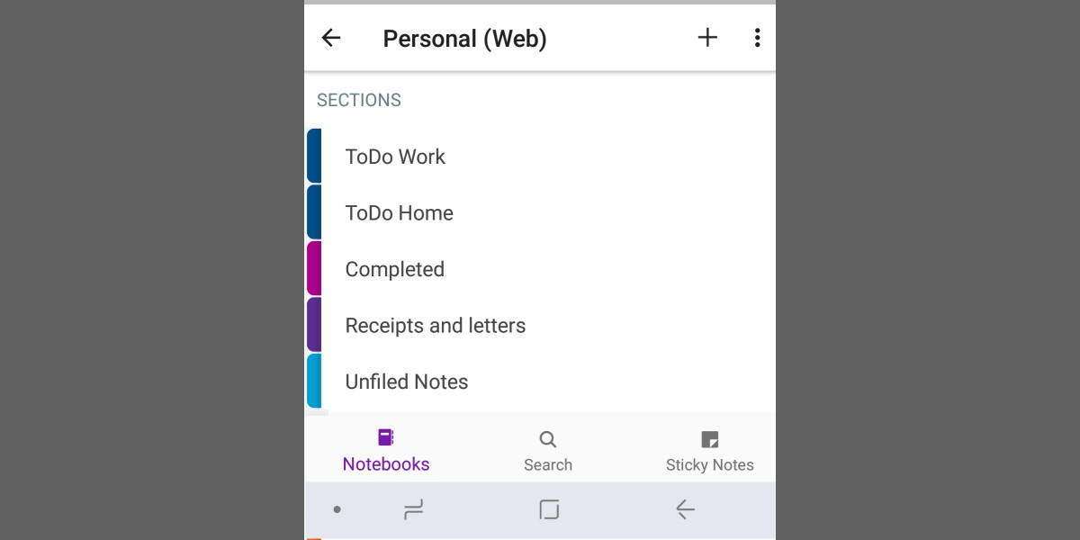 onenote sticky notes