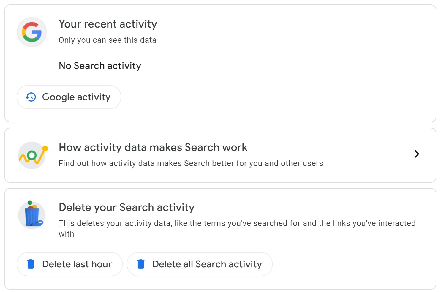 Google makes it easier to delete your recent search history from their