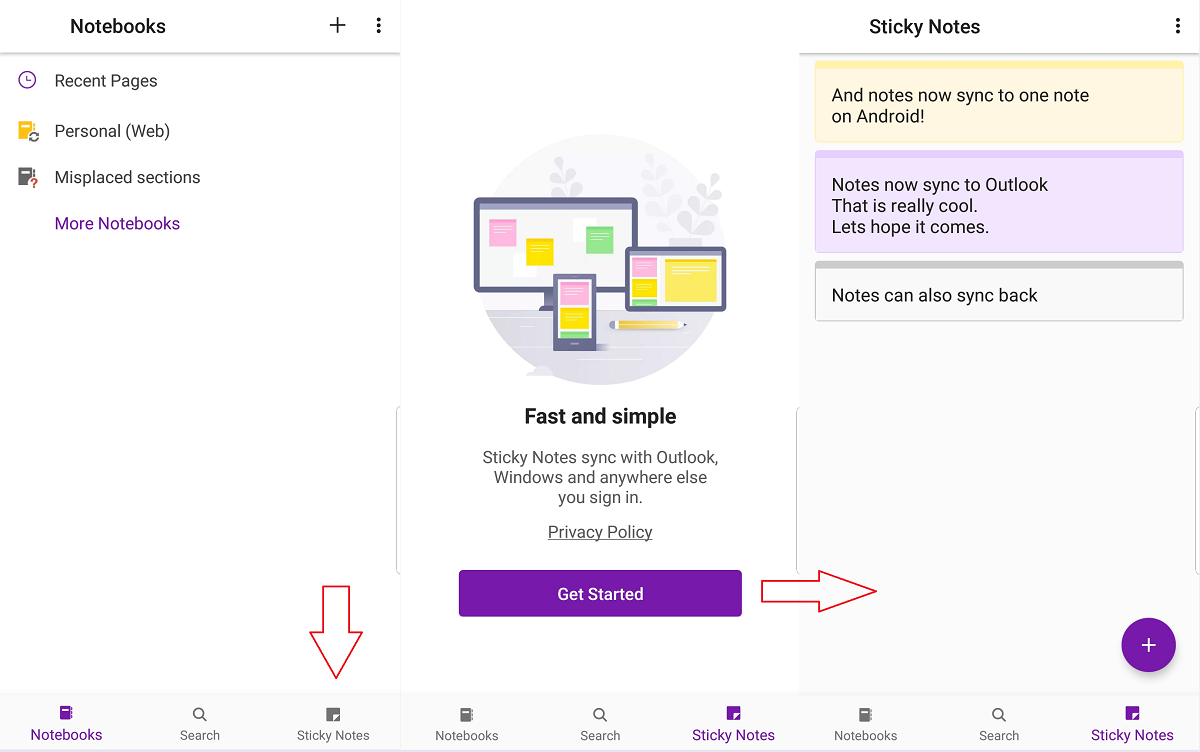 stickies for windows sync with android