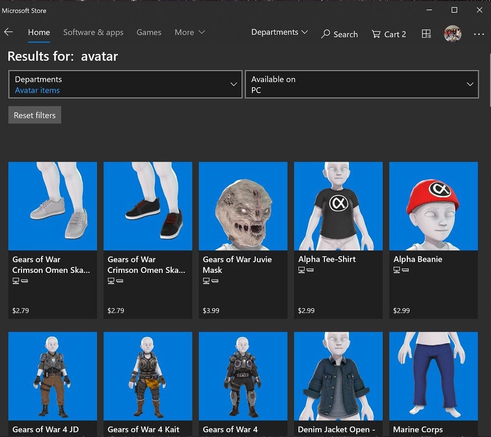 The Microsoft Store is now selling Xbox Avatar costume items