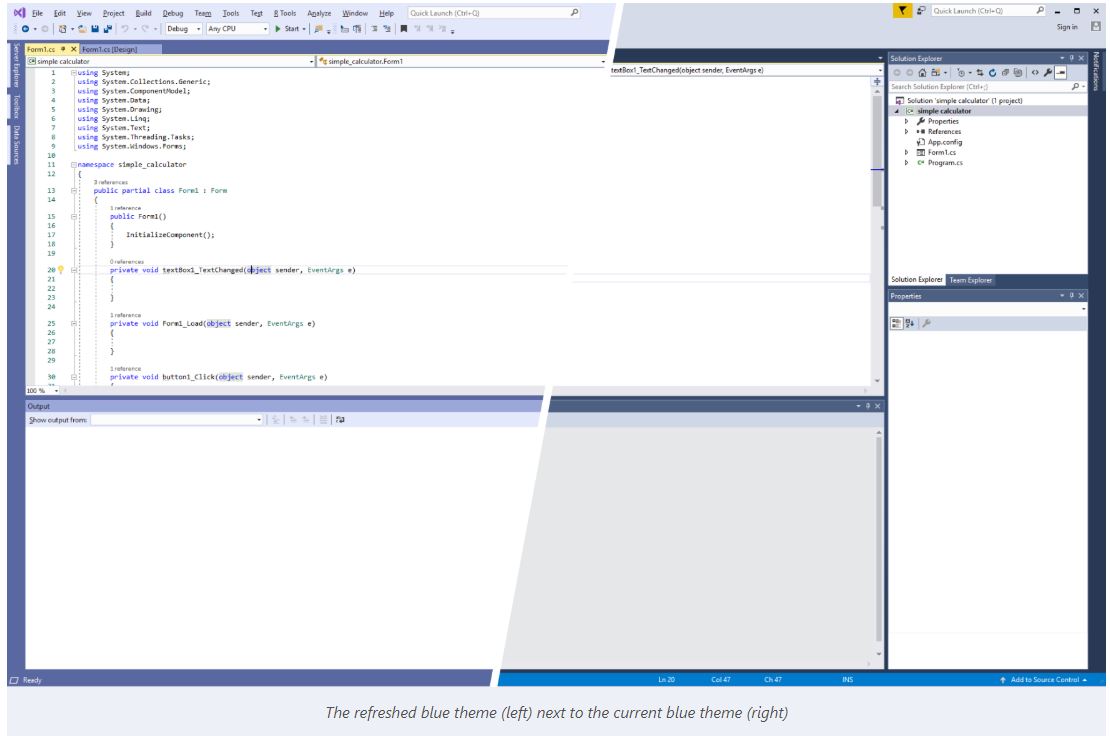 visual studio 2019 themes