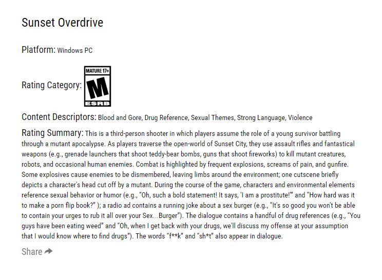 Sunset Overdrive could be coming to PC according to the Korean ratings  board - MSPoweruser