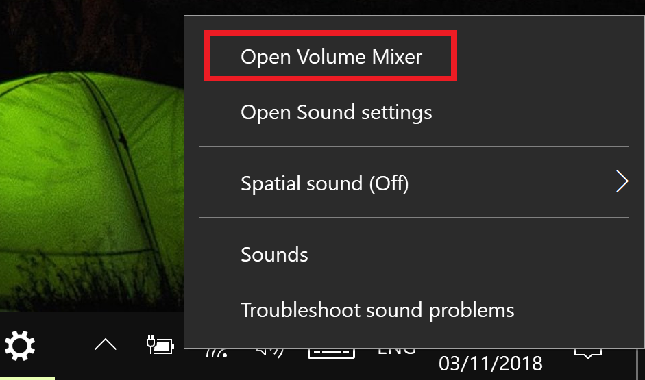 volume mixer windows 7