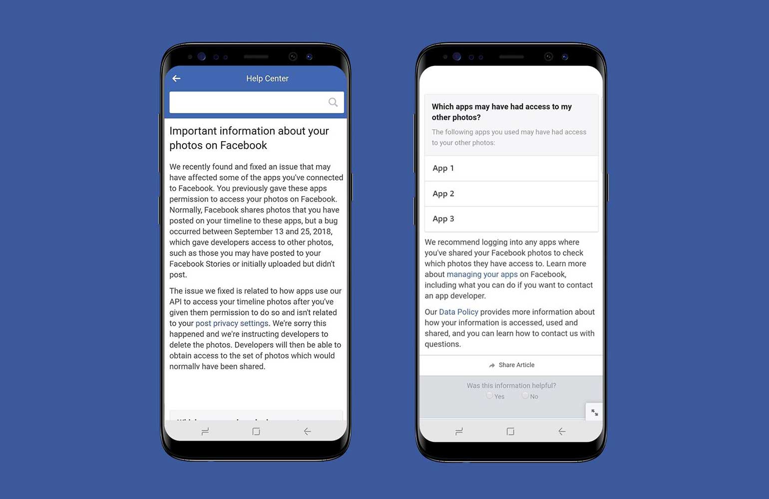 Facebook accidentally exposed users private photos to third party developers in September