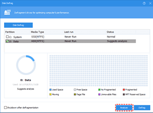 AOMEI partition assistant analyze