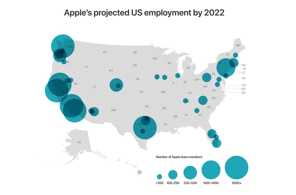 Apple, Kuzey Austin'de 5,000 çalışanı barındıracak yeni bir kampüs inşa edecek