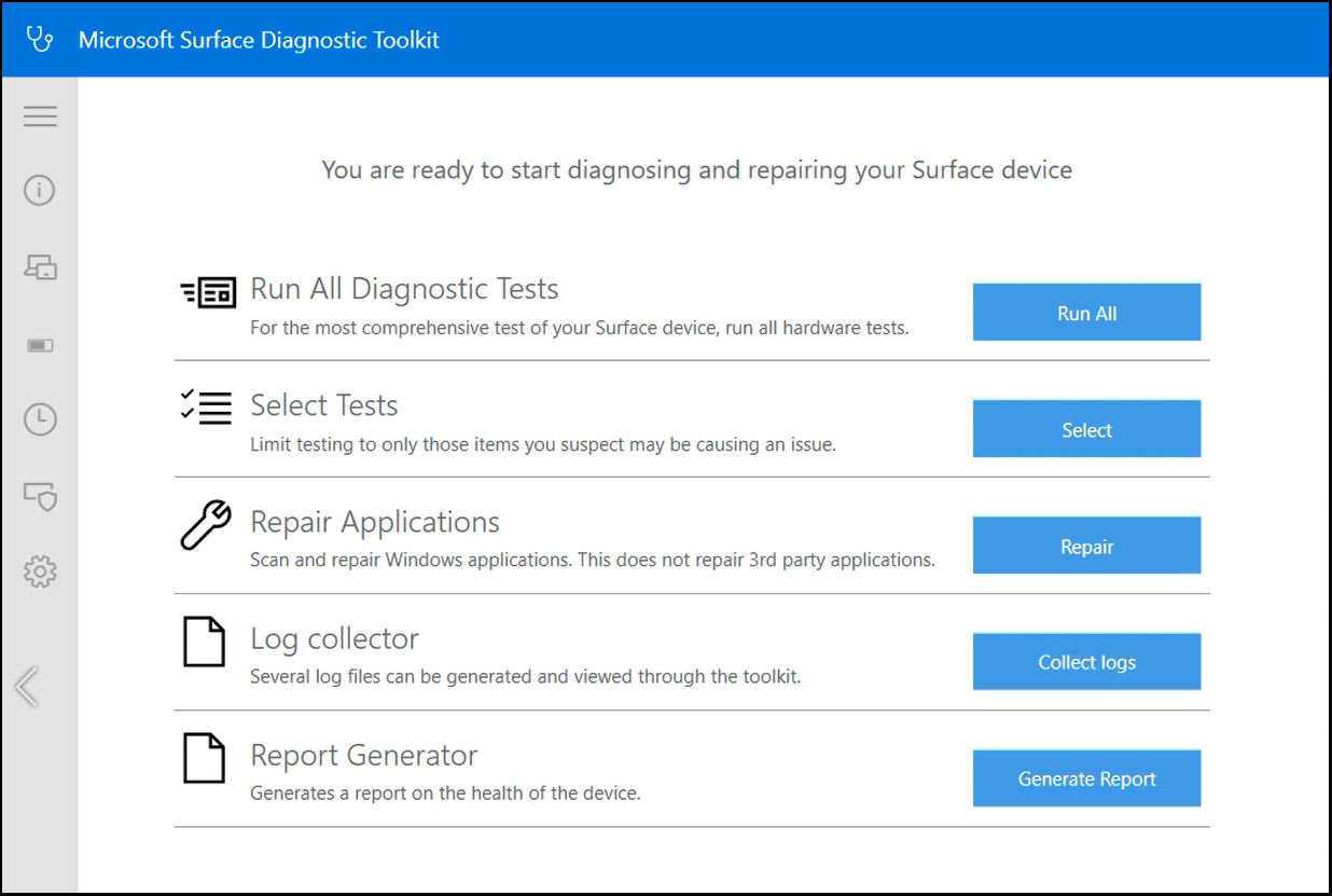 surface diagnostic toolkit usb