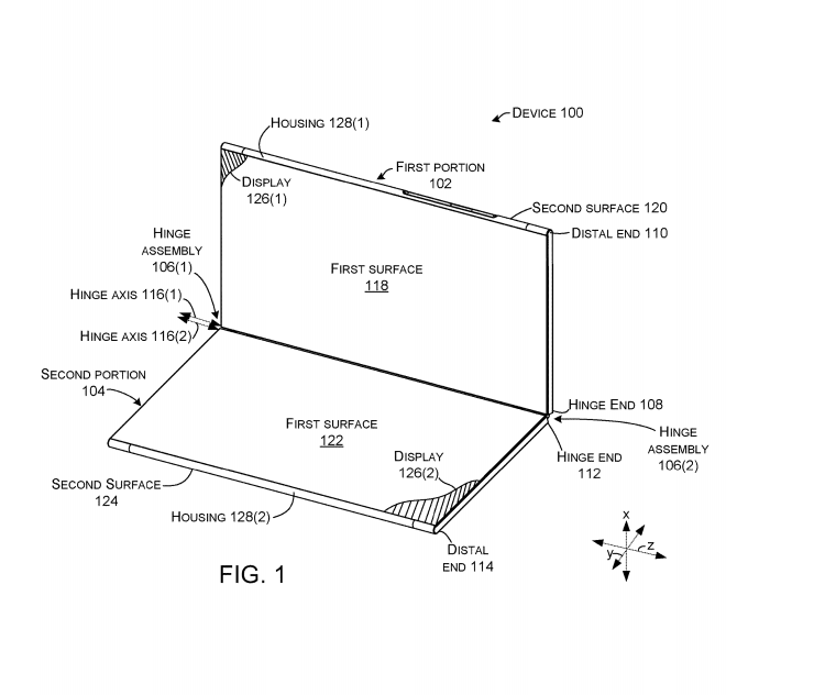 Microsoft files another patent for a foldable device