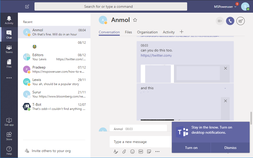 Microsoft Teams web app now supports Chrome notifications - MSPoweruser