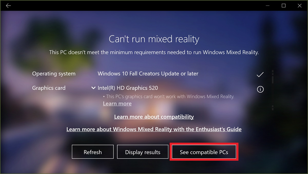 windows mixed reality pc