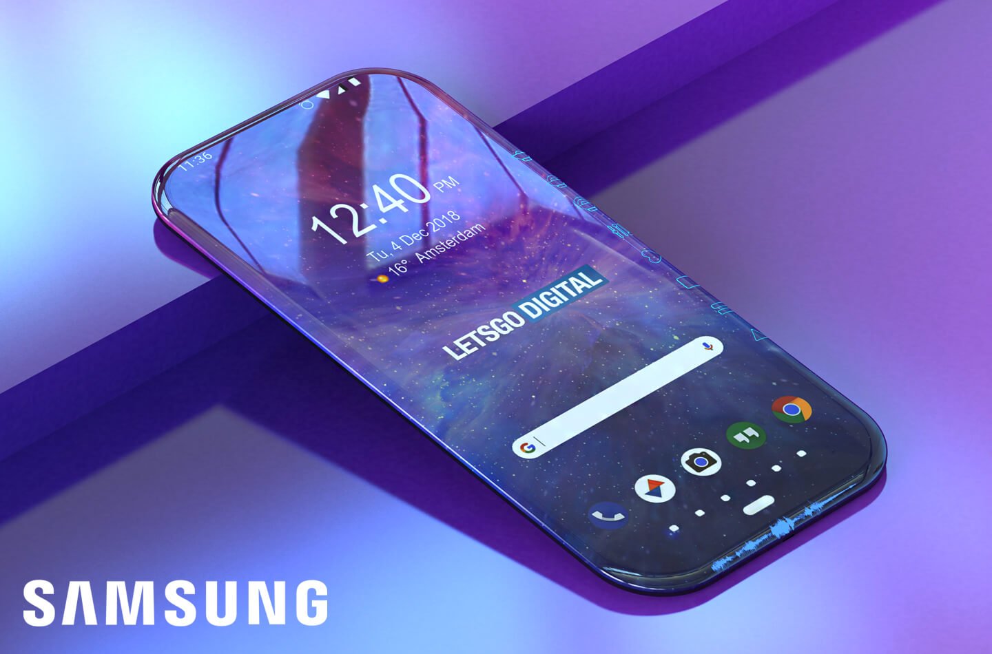Samsung patents a REAL bezel-less smartphone
