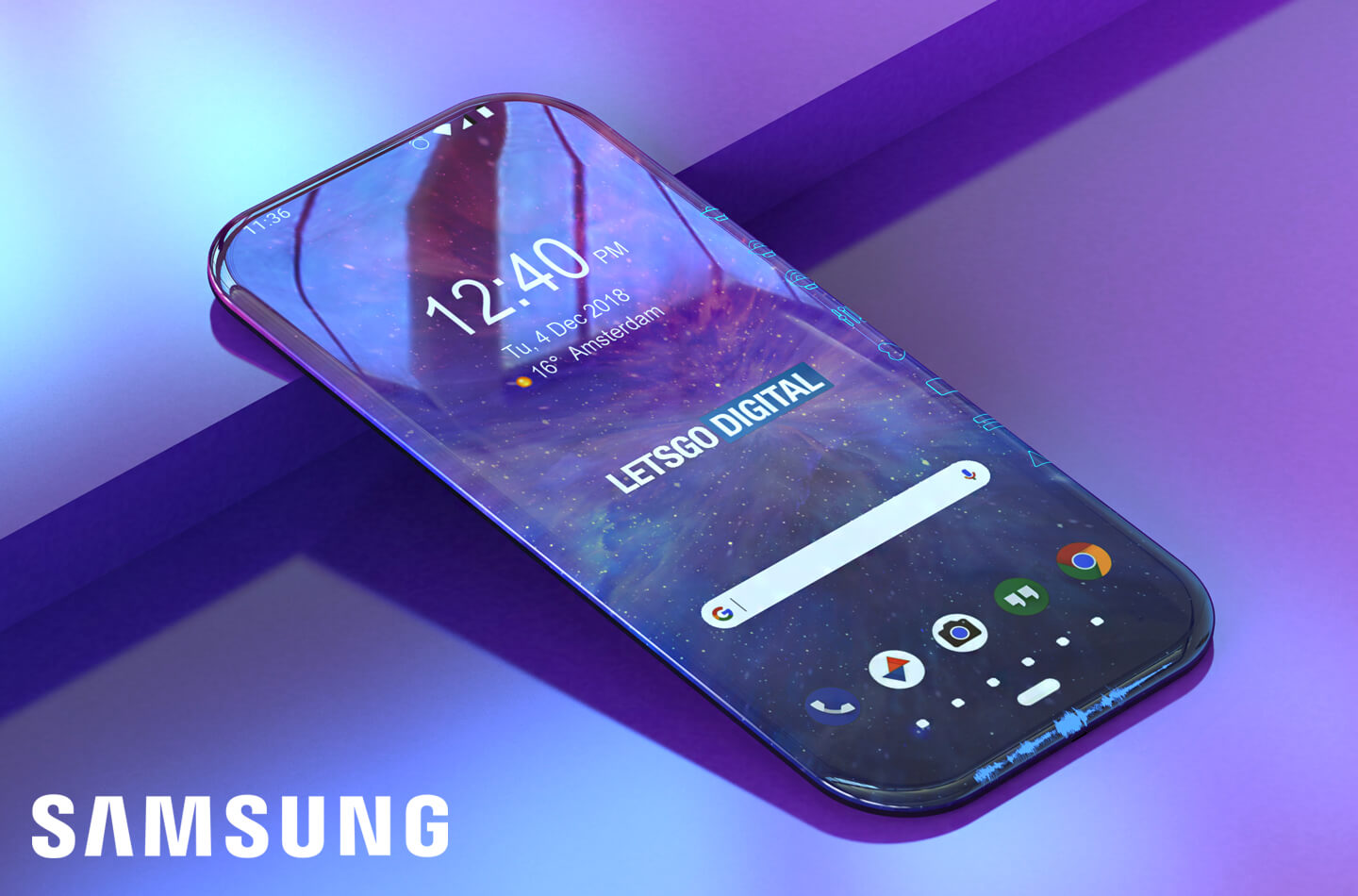 Samsung патентует НАСТОЯЩИЙ безрамочный смартфон